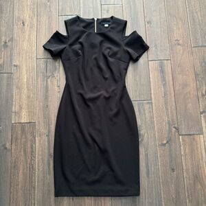 Tommy Hilfiger Black Short Sleeve Cold Shoulder Shift Dress 2
